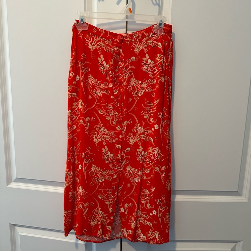 Treasure & Bond Button-Front Skirt